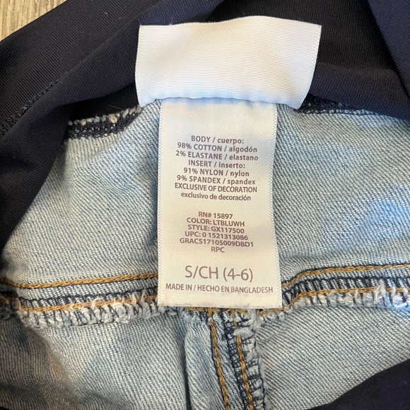 Great Expectations Maternity Light Wash Jeans Over the Belly Band SZ Small (4/6) - Picture 6 of 9